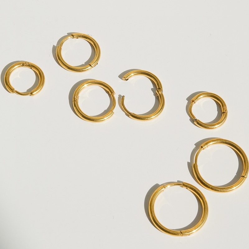 RINDA.STUDIO - Classic hoop (stainless steel) (ต่างหูห่วง)