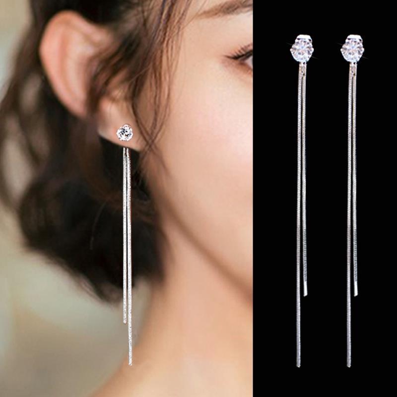 Roselife S925 ต่างหูสายโซ่ทรงสี่เหลี่ยมลายผีเสื้อสําหรับผู้หญิง 1 คู่