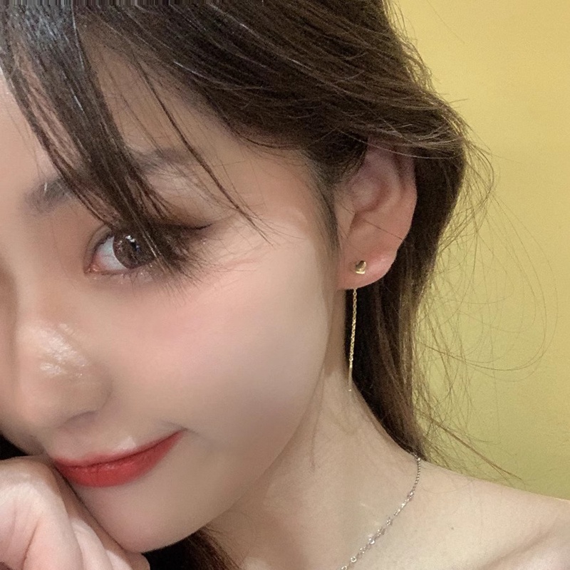Roselife ต่างหูโซ่ยาว จี้รูปผีเสื้อ ทรงกลม 925 กันแพ้ เครื่องประดับแฟชั่น สําหรับผู้หญิง 1 คู่