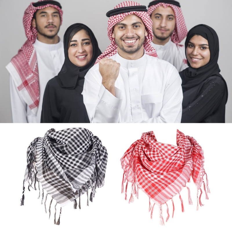 Royal Ethnic Keffiyeh ผ้าพันคอ ป้องกันฝุ่น สไตล์อาหรับ