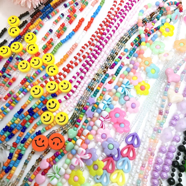 SALE Handmade สายคล้องแมสเด็ก ผู้ใหญ่ ลูกปัด หน้ากาก สายคล้องแว่น