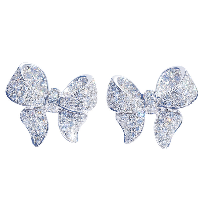 SAPPHIRE 925 ต่างหูไพลินสีขาวสําหรับผู้หญิง