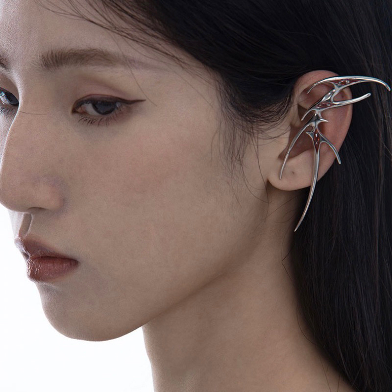 Sale ต่างหูโลหะรูปทรงเรขาคณิต PLANKTONT Metal Earrings พร้อมส่ง 2 ชิ้น