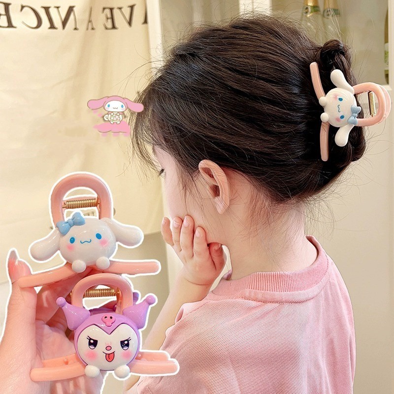 Sanrio กิ๊บติดผม การ์ตูนฉลาม Melody Kuromi อุปกรณ์เสริม สําหรับเด็กผู้หญิง