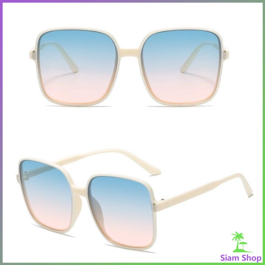 Siam แว่นตากันแดด เลนส์ทรงสี่เหลี่ยม กรอบเล็ก สำหรับสตรี Sunglasses