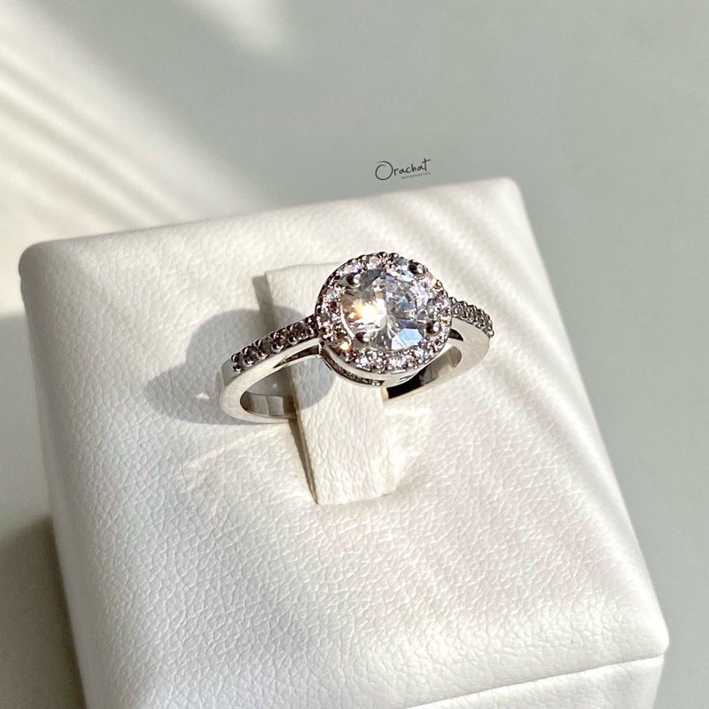 Siara S ring. (แหวนงานชุบทองคำขาว เพชร CZ)