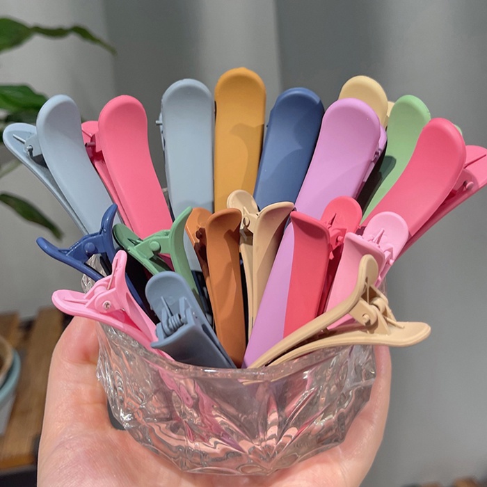 Solid Color Frosted Non-marking Plastic DIY Elegant Makeup Hair Clip