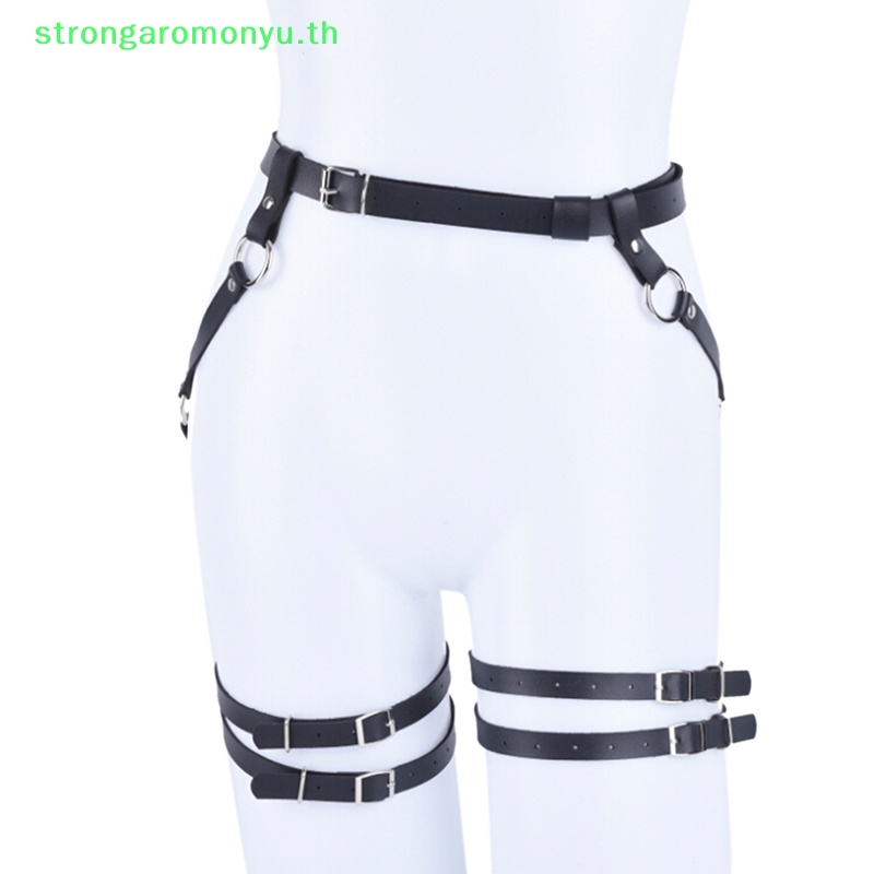 Strongaromonyu สายรัดถุงเท้าหนัง สายรัดตัว เร้าอารมณ์ ชุดชั้นในกรง สไตล์โกธิค สําหรับผู้หญิง
   Th