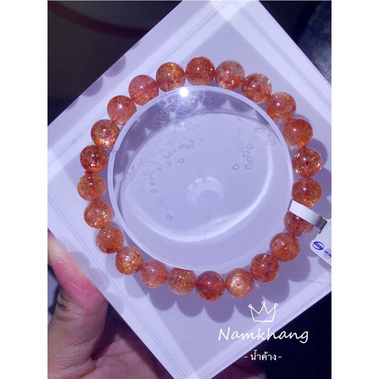 Sunstone ซันสโตน สีส้ม แสงสวย เกรดสูง พร้อมใบรับรอง หินนําโชค หินมงคล