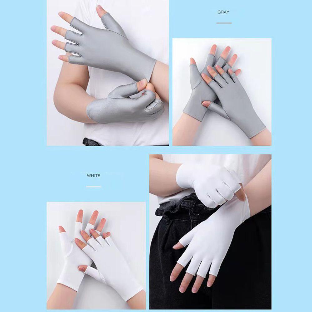 Susth ถุงมือ แบบครึ่งนิ้ว ระบายอากาศ บาง ป้องกันแสงแดด สําหรับผู้ชาย และผู้หญิง