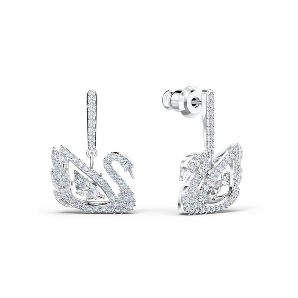 THAI S ต่างหู ต่างหูจี้  แท้ Dancing Swan teardrop-shaped earrings เครื่องประดับแฟชั่นสตรี ของแท้100%