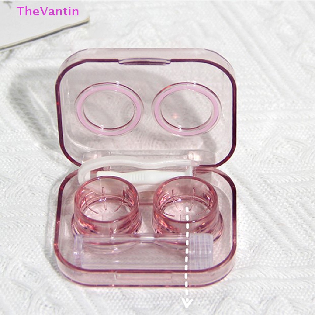 Thevantin กล่องเคสคอนแทคเลนส์ พลาสติก พร้อมแหนบดูด แบบพกพา สินค้าขายดี