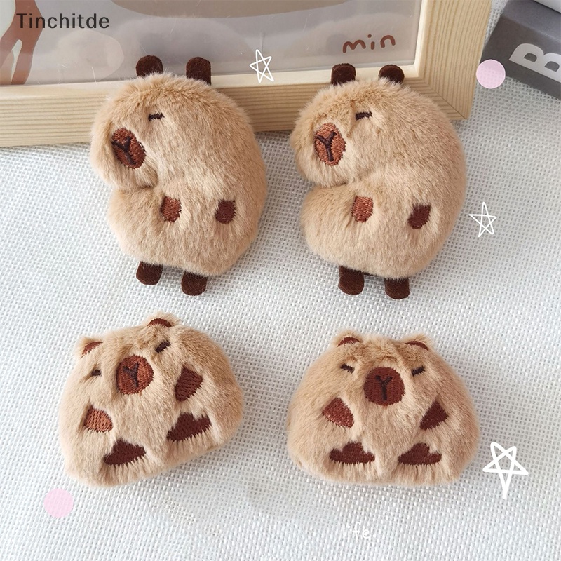 [Tinchitde] เข็มกลัด รูปตุ๊กตาสัตว์ Capybara น่ารัก ขนปุยนุ่มนิ่ม สําหรับตกแต่งเสื้อผ้า [Preferred]