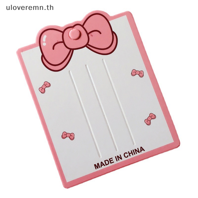 Ulo ป้ายแท็กกระดาษแข็ง ประดับโบว์ สีชมพู สําหรับแขวนตกแต่งผม DIY 50 ชิ้น