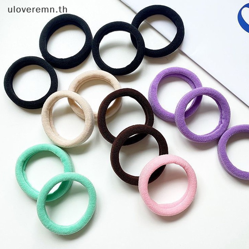 Ulo ยางรัดผม ยืดหยุ่นสูง ไร้รอยต่อ สีพื้น เรียบง่าย สําหรับมัดผม 20 ชิ้น ต่อกล่อง