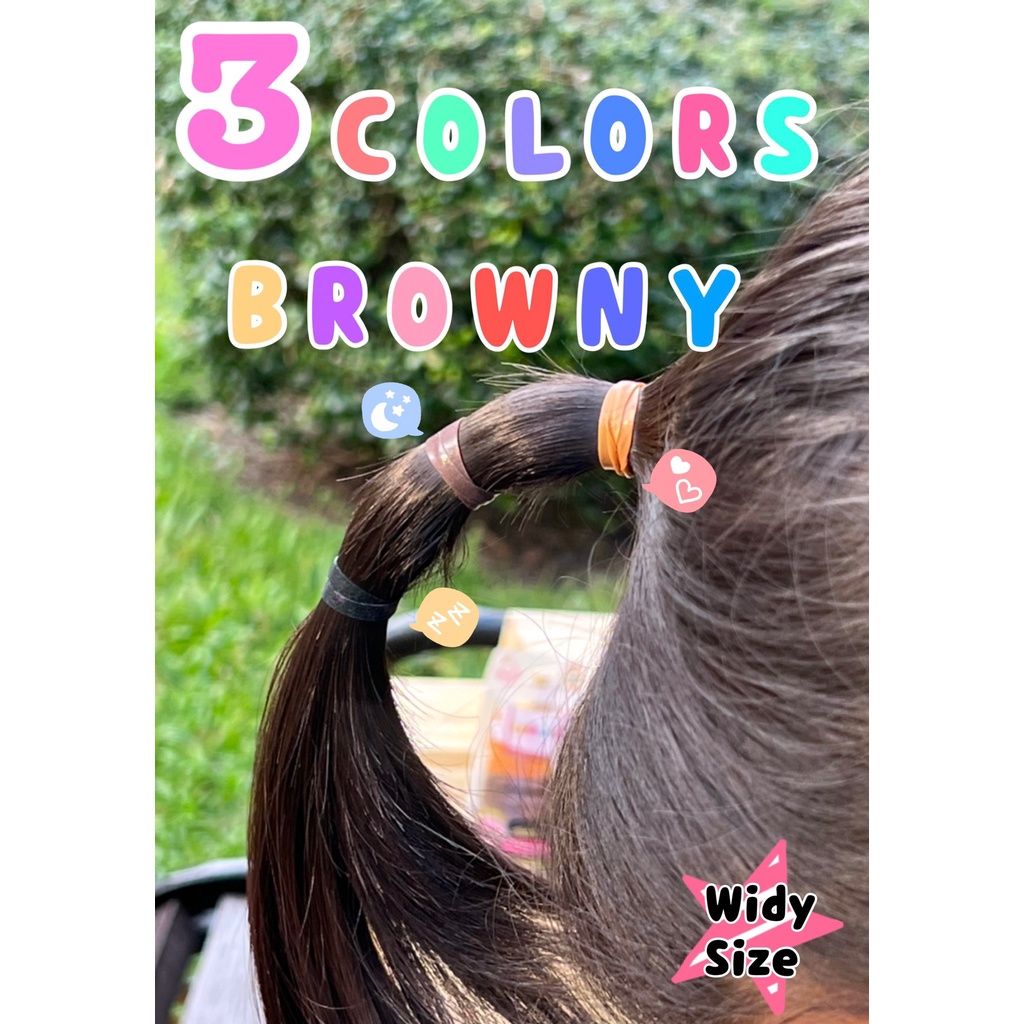 Uniband หนังยางรัดผม ไม่กินผม ไม่ดีดขาดง่าย TPU Widy Size : Browny