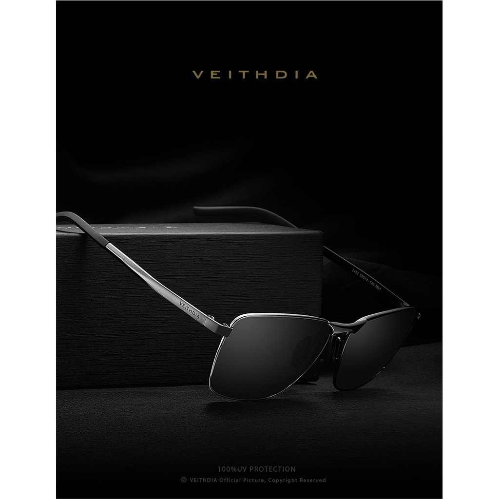 VEITHDIA แว่นกันแดดตัดแสง UV HD POLARIZED + อุปกรณ์ 6 ชิ้น