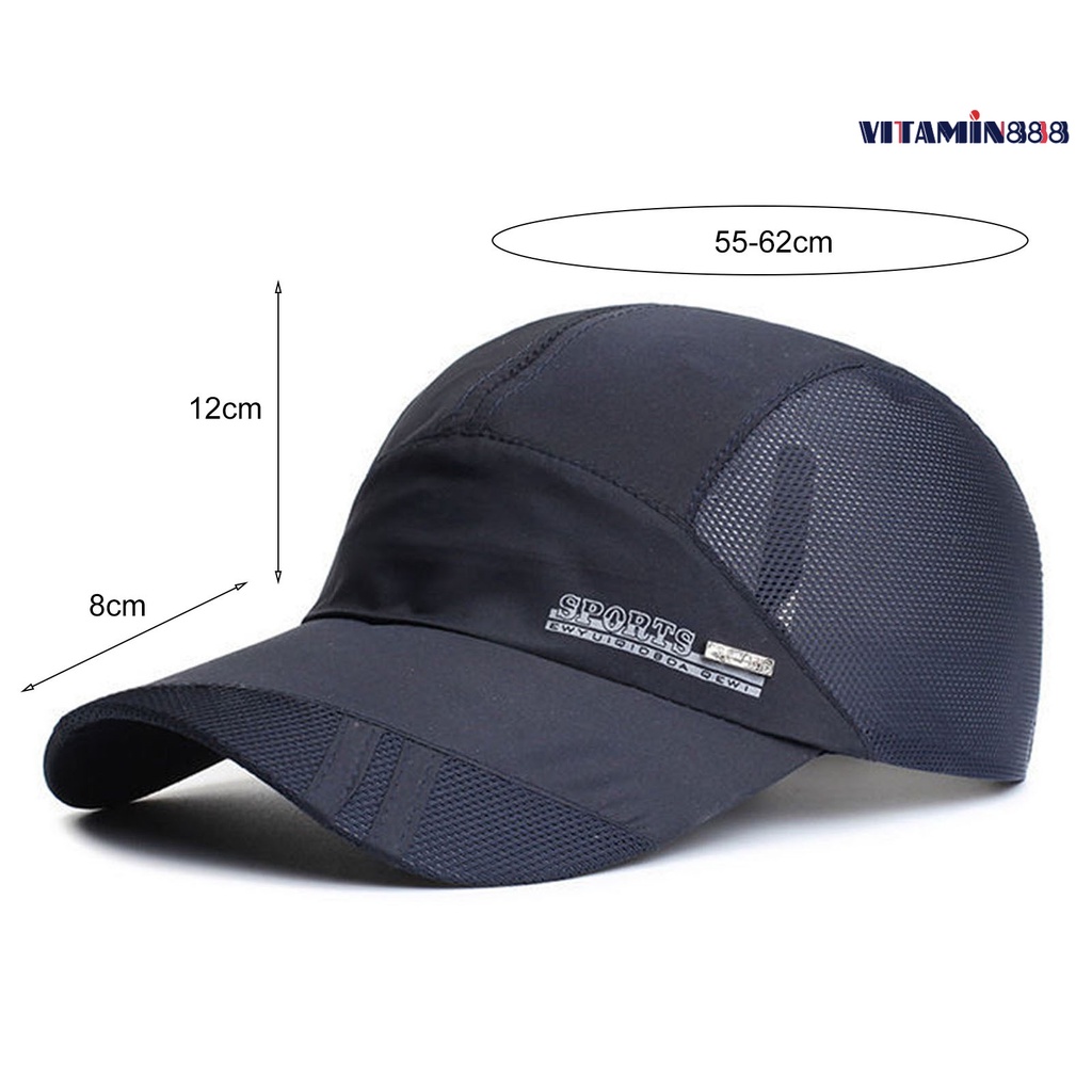 [VIAI] หมวกเบสบอล ผ้าตาข่าย กลวง น้ําหนักเบา ป้องกันแดด สําหรับผู้ชาย ใส่วิ่ง