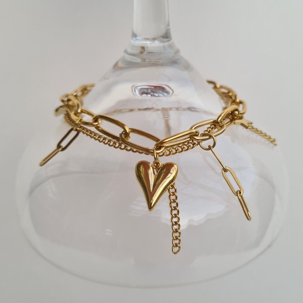 (WELRY.acc) พร้อมส่ง! สร้อยข้อมือสีทองเลเยอร์ รุ่น Piper