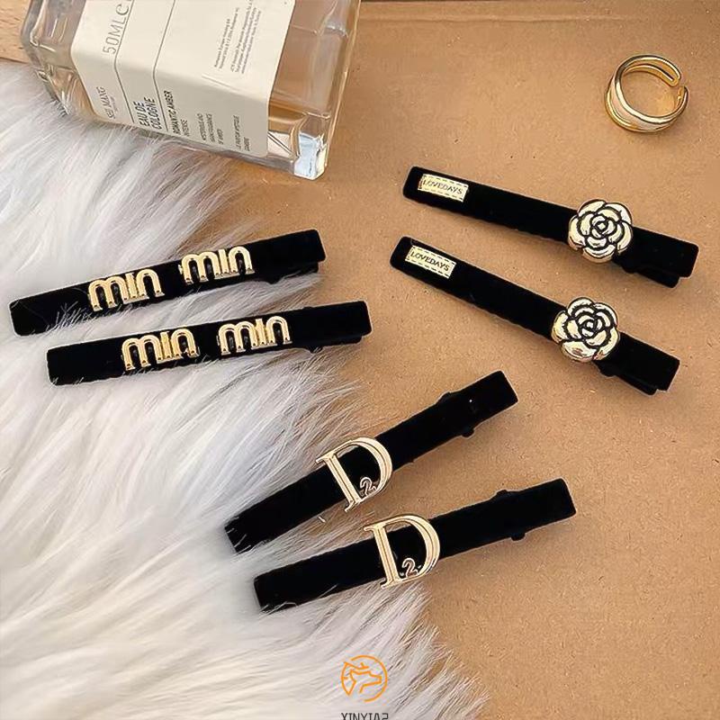 XINYIA2 กิ๊บติดผม รูปปากเป็ด สีดํา สีบลอนด์ สไตล์เรโทร สําหรับผู้หญิง