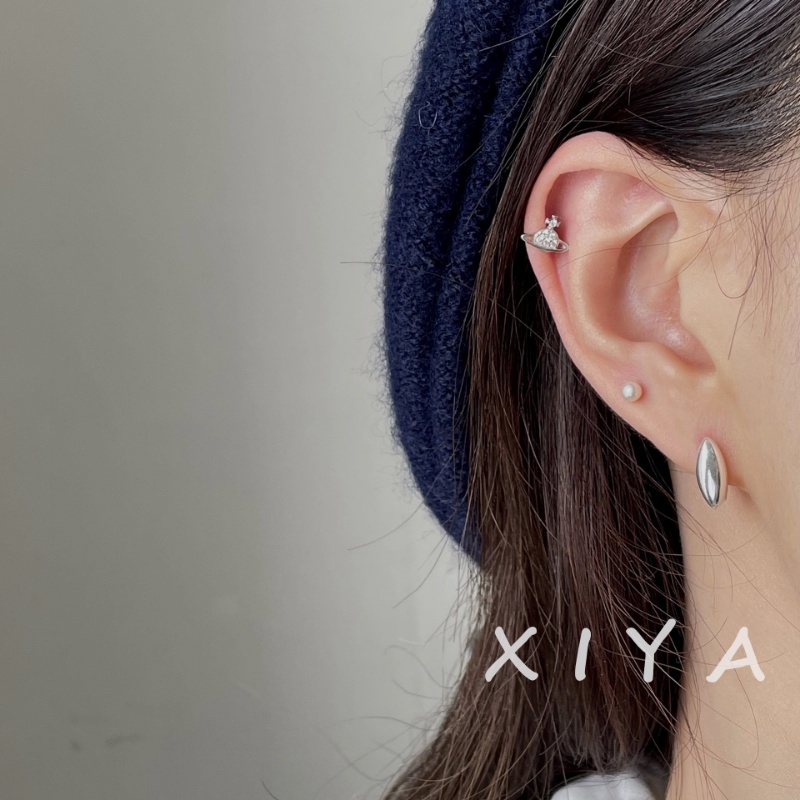 XIYA ต่างหูสตั๊ด ประดับลูกปัดเพชร ดาวเสาร์ ดาวเคราะห์ ขนาดเล็ก เข้ากับทุกการแต่งกาย