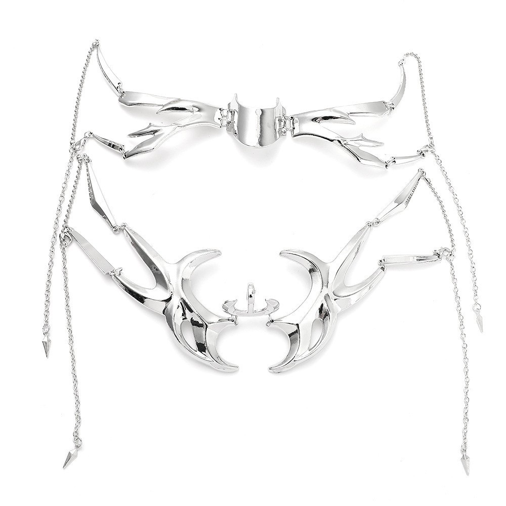 Yb1 Cyberpunk หน้ากากโลหะ ลายเอเลี่ยน สําหรับเด็กผู้หญิง BY1