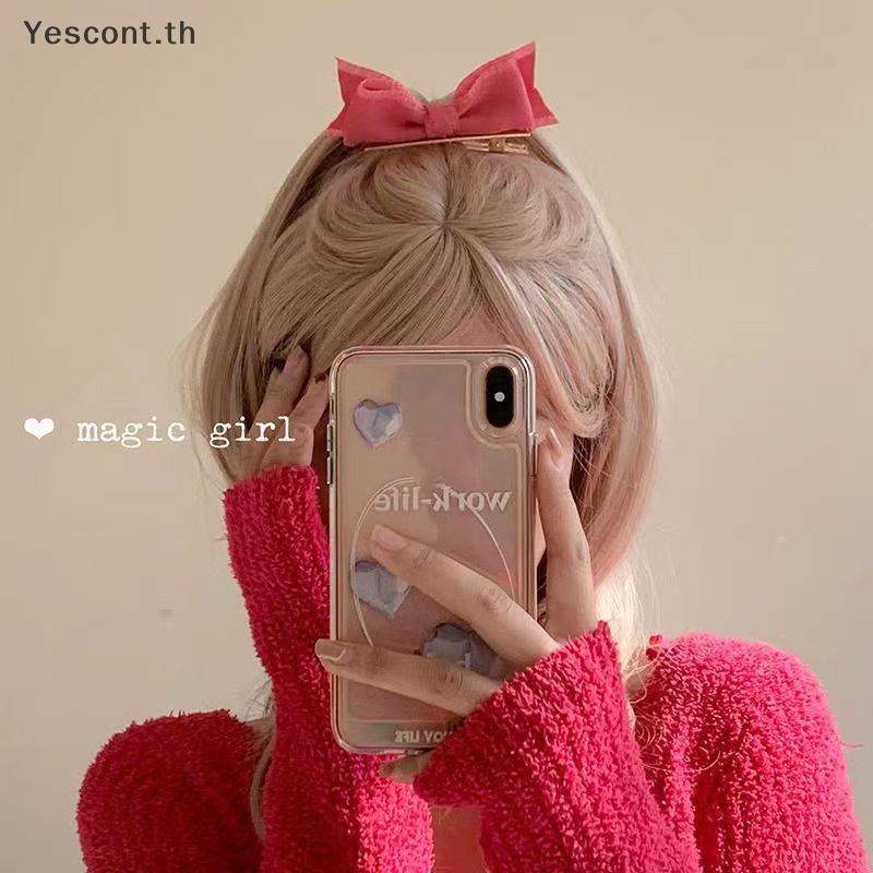 Yescont กิ๊บติดผม รูปโบว์ ปากจระเข้ สีชมพู สไตล์เกาหลี แฟชั่นฤดูร้อน สําหรับผู้หญิง 1 ชิ้น