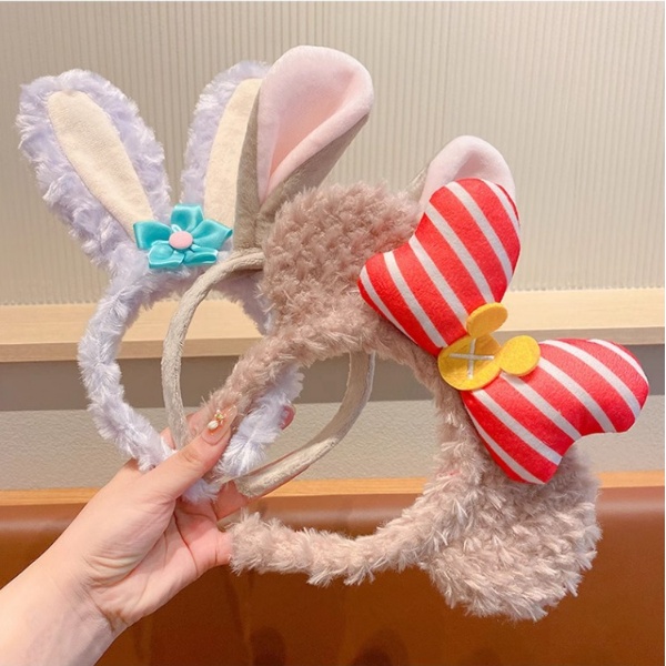Ys ที่คาดผม ผ้ากํามะหยี่ขนนิ่ม ลายการ์ตูนดิสนีย์ StellaLou Mickey ShellieMay LinaBell Minnie สําหรับเด็ก