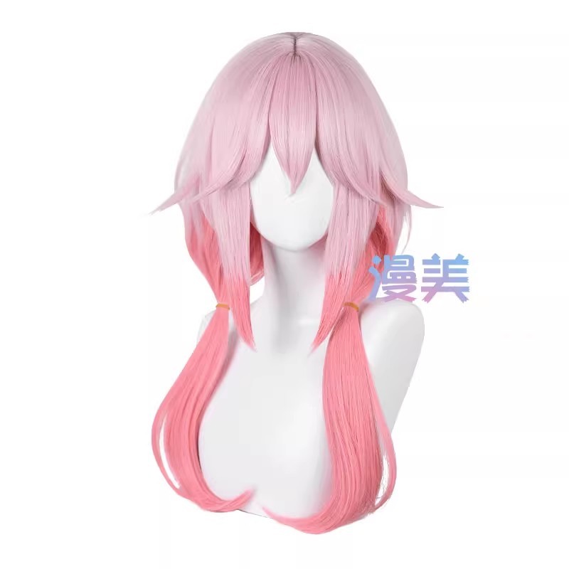 Yuzuriha Inori Cosplay Wig Anime Guilty Crown 60cm Long Pink Gradient Heat Resistant Synthetic Wigs
