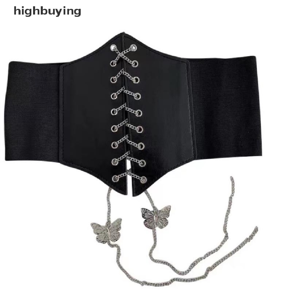 [highbuying] คอร์เซ็ท เซ็กซี่ ใต้อก โกธิค ผีเสื้อ โซ่ โค้ง สายรัด กระชับสัดส่วน ใหม่ พร้อมส่ง