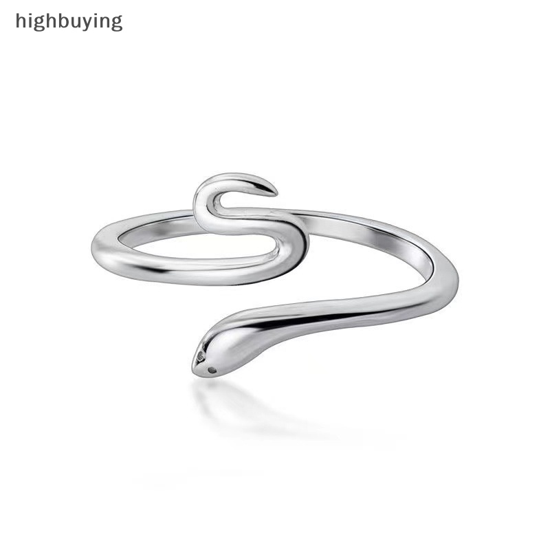 [highbuying] แหวนงู ปรับขนาดได้ สไตล์ฮิปฮอป เรียบง่าย สําหรับผู้หญิง สินค้าใหม่ พร้อมส่ง