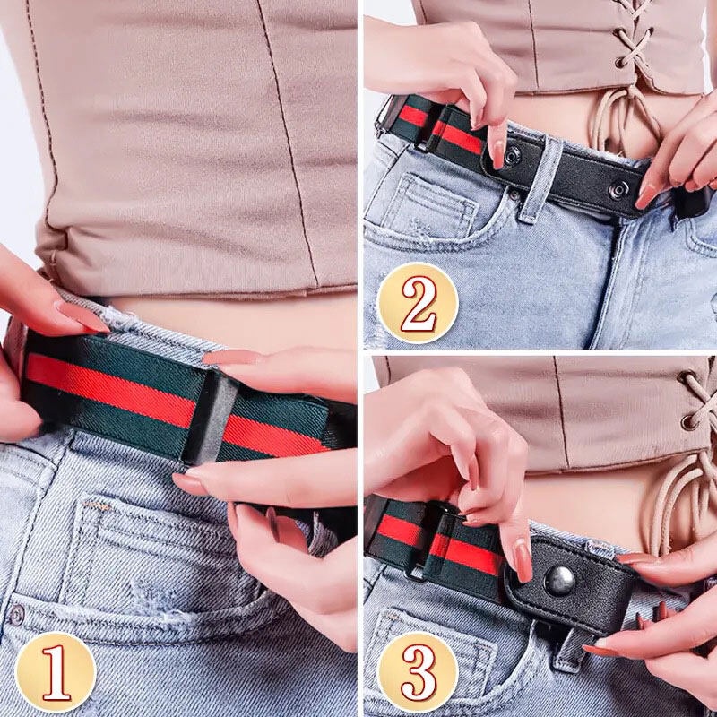 i_brashop เข็มขัดแฟชั่น ยืดหยุ่นดีใช้งานง่าย ปรับสายปรับความยาวได้ Slim Lazy Belt BAG09