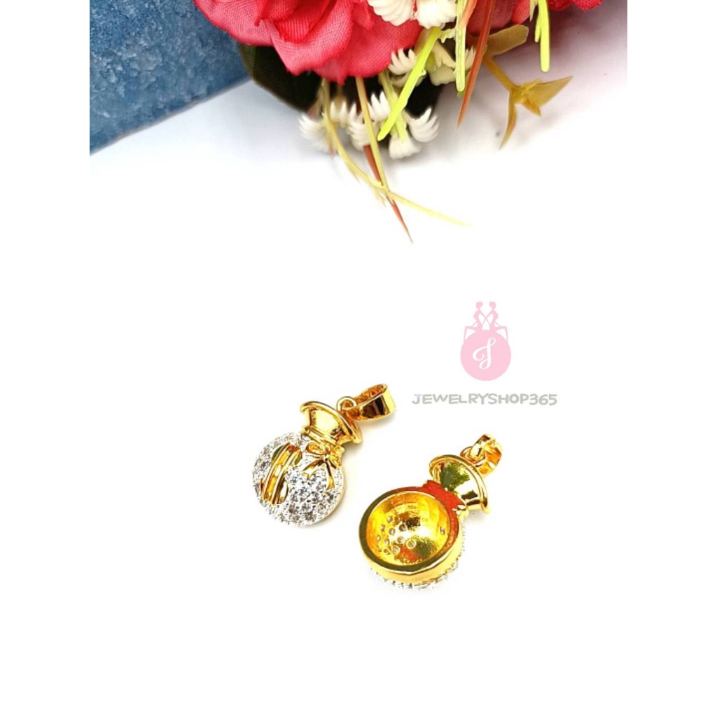 jewelryshop365 K386 จี้ถุงเงิน ทอง จี้ เล็กๆ