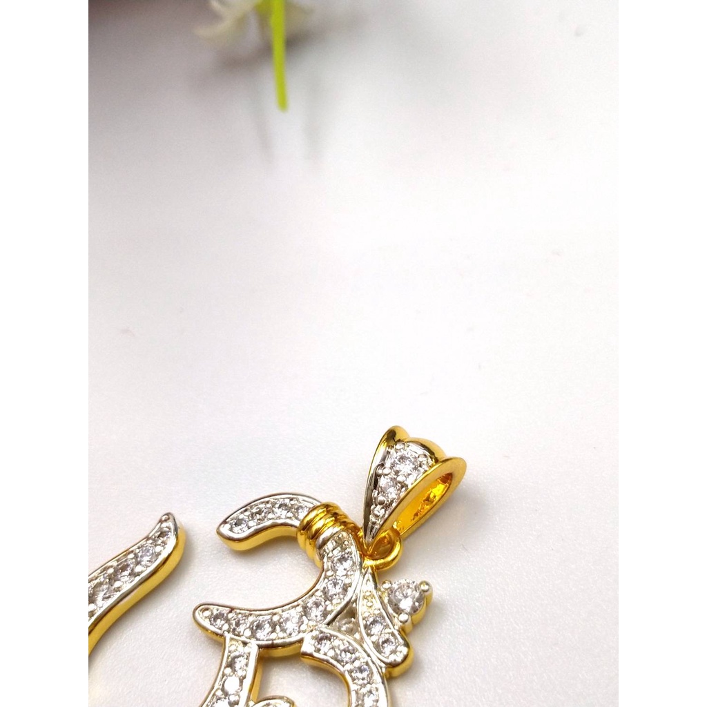 jewelryshop365 K519 จี้โอมเพชรสวิสเกรดพรีเมี่ยม งานไม่ลอกไม่ดำ ใส่ติดตัวได้ตลอด คุณภาพสวยเกินราคา