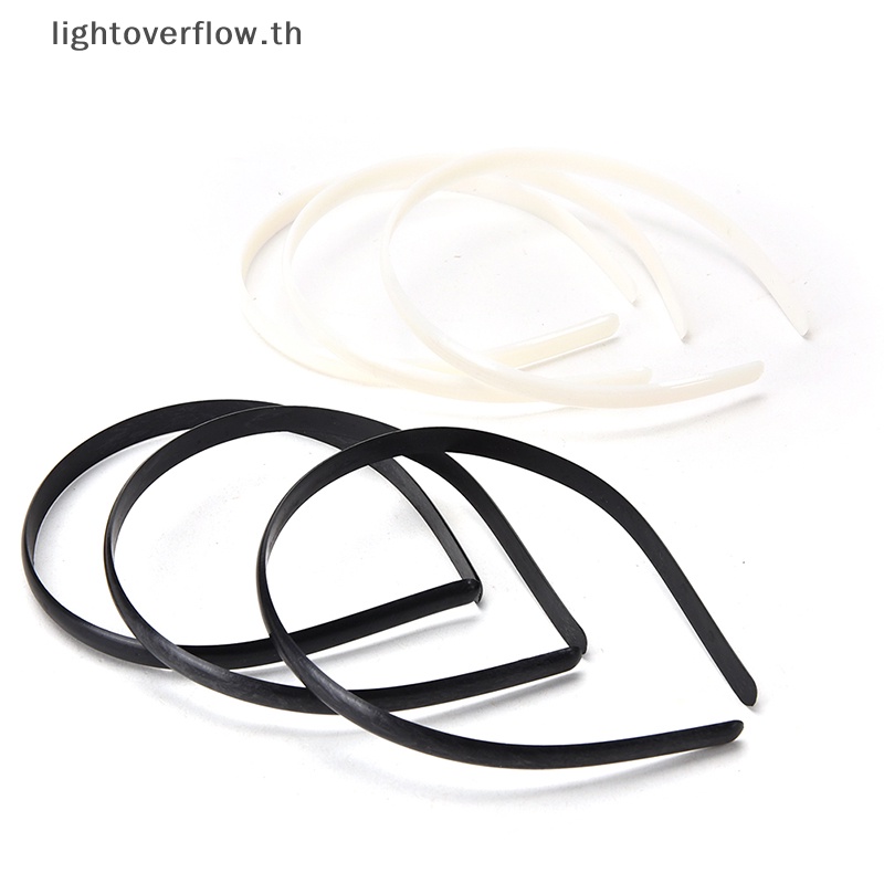 [lightoverflow] ที่คาดผมพลาสติก ไม่มีฟัน 2 สี DIY สําหรับเด็ก 10 ชิ้น ต่อชุด