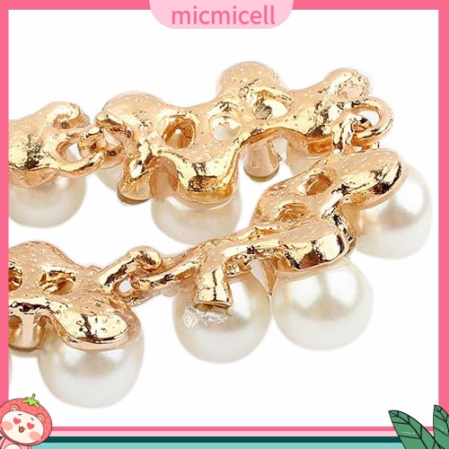 (micmicell) ของขวัญวันวาเลนไทน์สร้อยคอปกจี้ไข่มุก rhinestone
