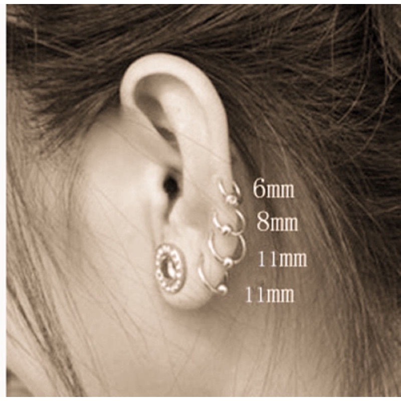 (silver 925) จิวห่วงเล็กมีบอล จิวหู จิวจมูก (รุ่นใหม่)