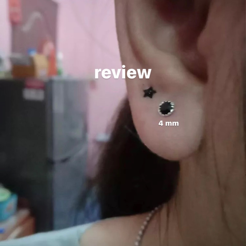 silver 925, ต่างหูเงินแท้ : ฟันปลาฝังพลอย