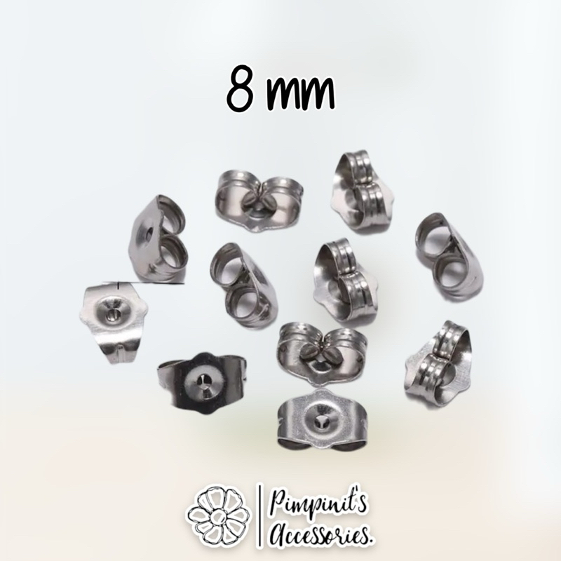 ʕ •ᴥ•ʔ ✿ พร้อมส่ง : แป้นต่างหูสแตนเสสทรงผีเสื้อ | Butterfly Stainless Steel Earring Back / Earring Stopper.
