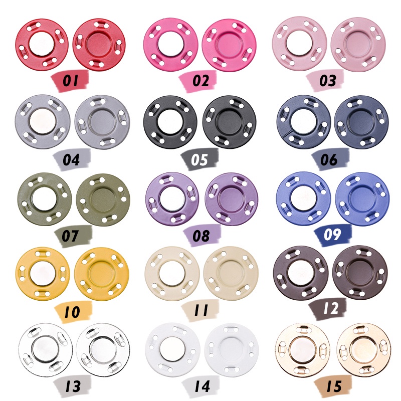 กระดุมแม่เหล็ก มองไม่เห็น สําหรับเย็บผ้า DIY 5 คู่