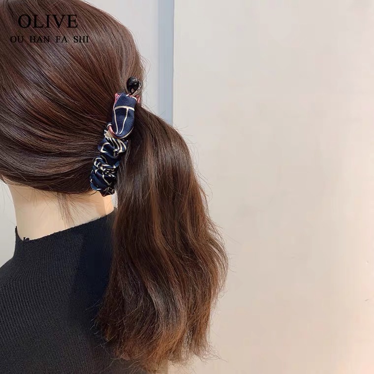 กิ๊บกล้วยติดผมพร้อมส่ง Fabric Banana Clip กิ๊บเกาหลี กิ๊บกล้วย กิ๊บแฟชั่น