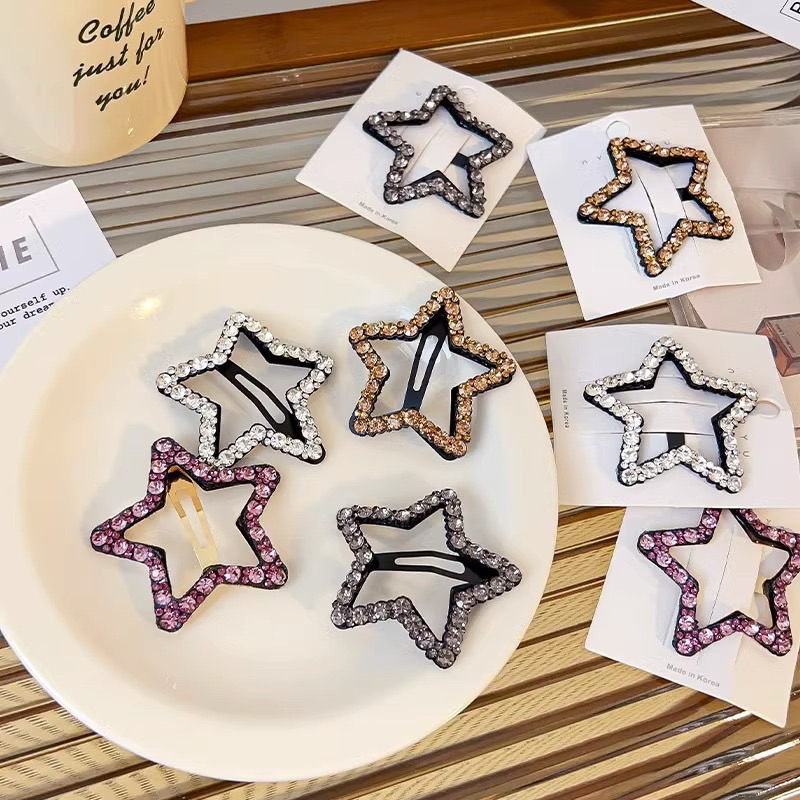 กิ๊บติดผม Star Glitter Clip ทรงน่ารักประดับกลิตเตอร์วิบวับ พร้อมส่ง