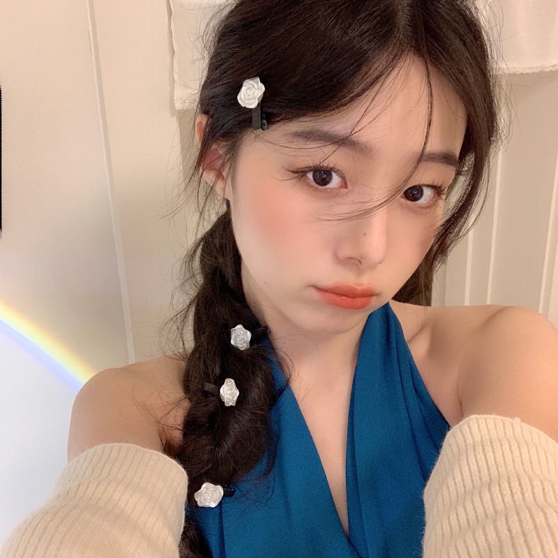 กิ๊บติดผม กิ๊บติดผม รูปดอกกุหลาบ แบบแบน สไตล์เรโทร เครื่องประดับ สําหรับผู้หญิง