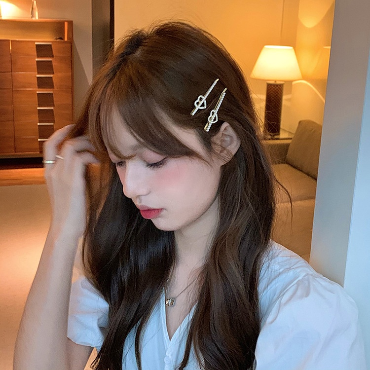 กิ๊บติดผม ประดับมุก รูปหัวใจ สไตล์เกาหลี สําหรับผู้หญิง
