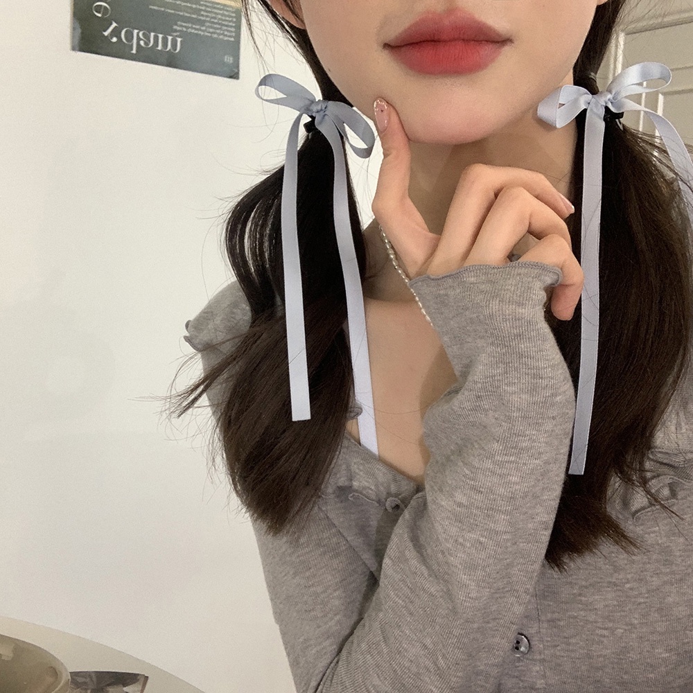 กิ๊บติดผม ริบบิ้นยาว ประดับโบว์น่ารัก เครื่องประดับ สําหรับผู้หญิง