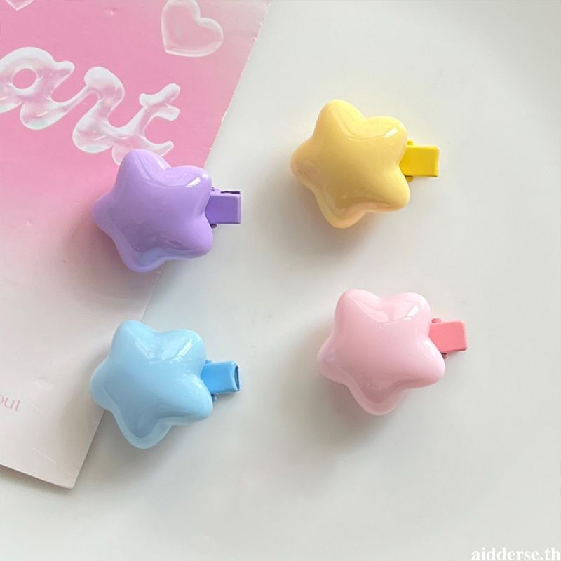 กิ๊บติดผม รูปดาวน่ารัก ขนาดเล็ก สีสันสดใส เครื่องประดับ แฟชั่นสําหรับผู้หญิง
