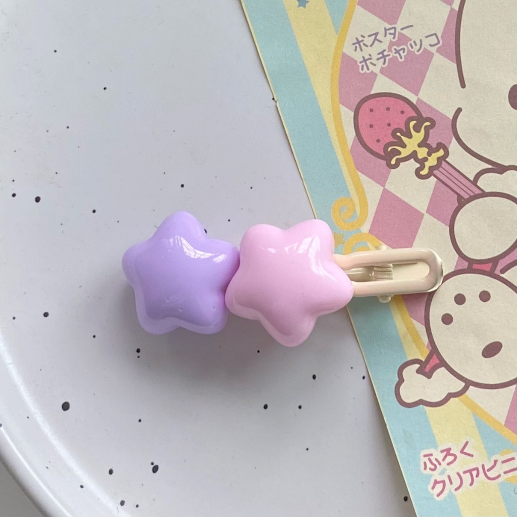 กิ๊บติดผม รูปดาวห้าแฉกน่ารัก สีแคนดี้ สําหรับนักเรียนหญิง