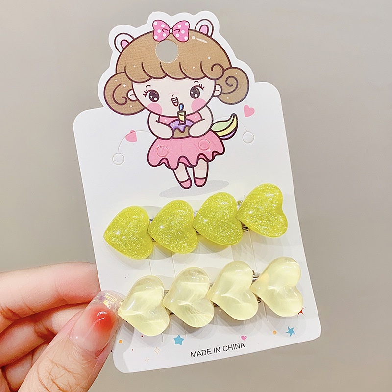 กิ๊บติดผม รูปเป็ดน่ารัก สีชมพู แบบเรียบง่าย สีสันสดใส สําหรับนักเรียนหญิง