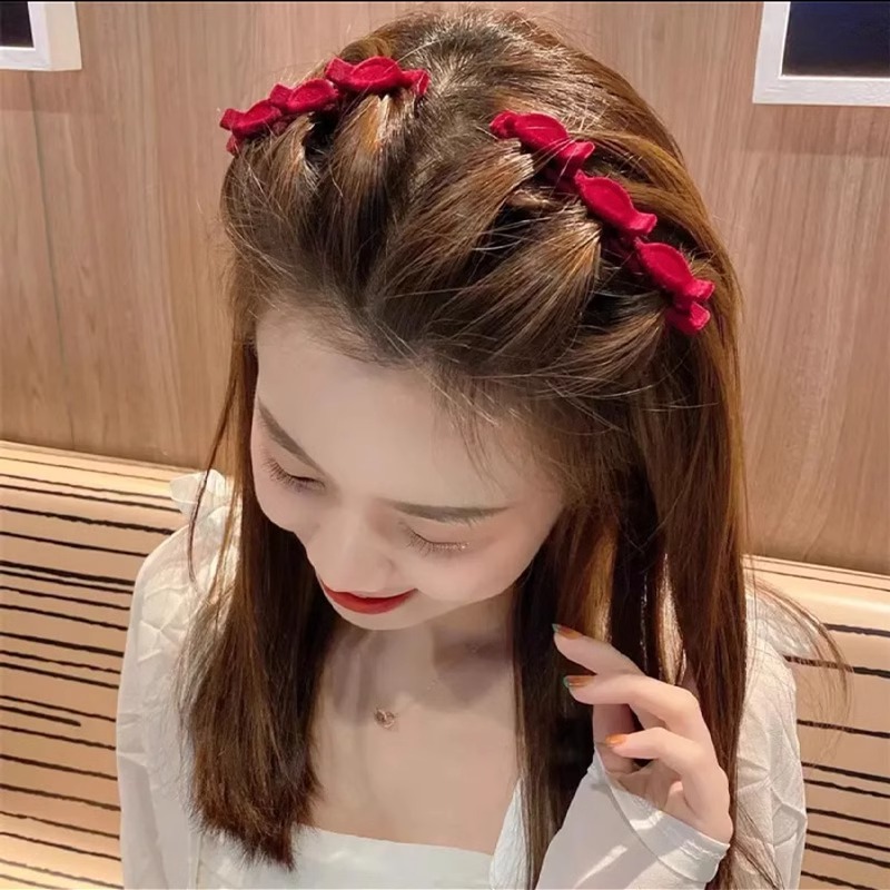 กิ๊บติดผม แบบถัก ลายน่ารัก สไตล์เกาหลี เหมาะกับของขวัญวันเกิด สําหรับนักเรียนหญิง