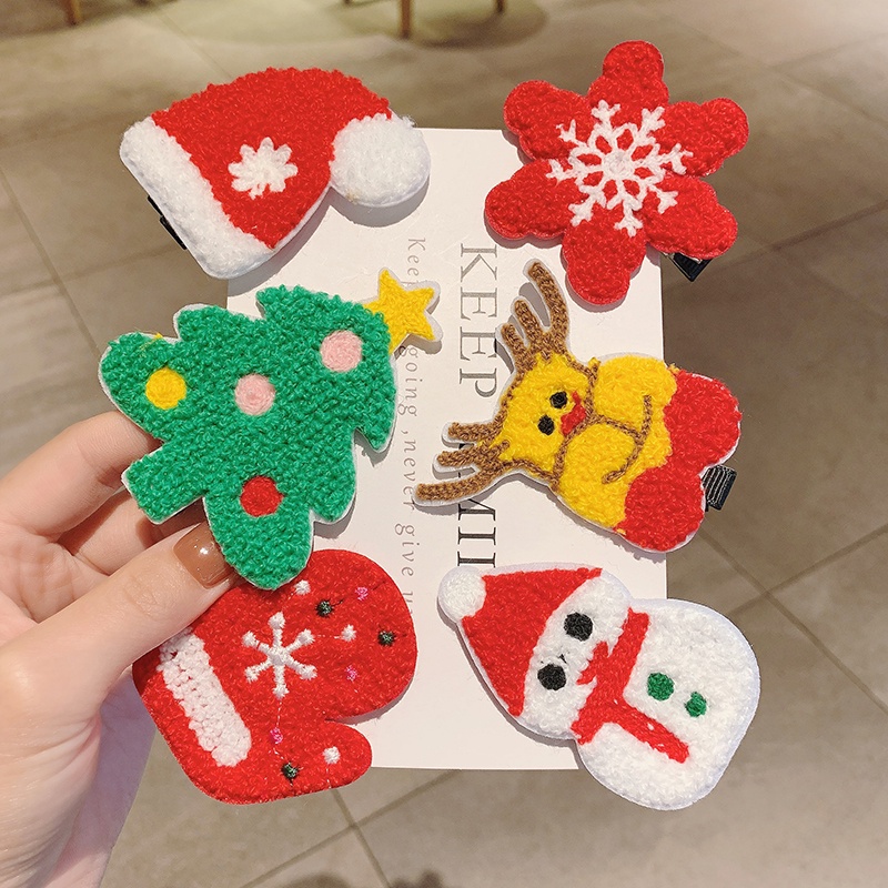 กิ๊บติดผมลายการ์ตูนต้นคริสต์มาส Snowman 1 ชิ้น
